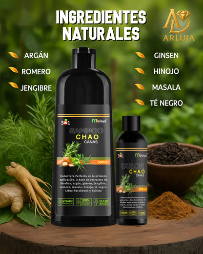 🧼Shampoo chao canas + Tratamiento 3 en 1 + Obsequios capilares de regalo