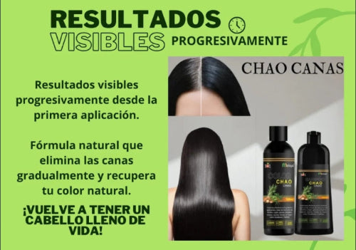 🧼Shampoo chao canas + Tratamiento 3 en 1 + Obsequios capilares de regalo